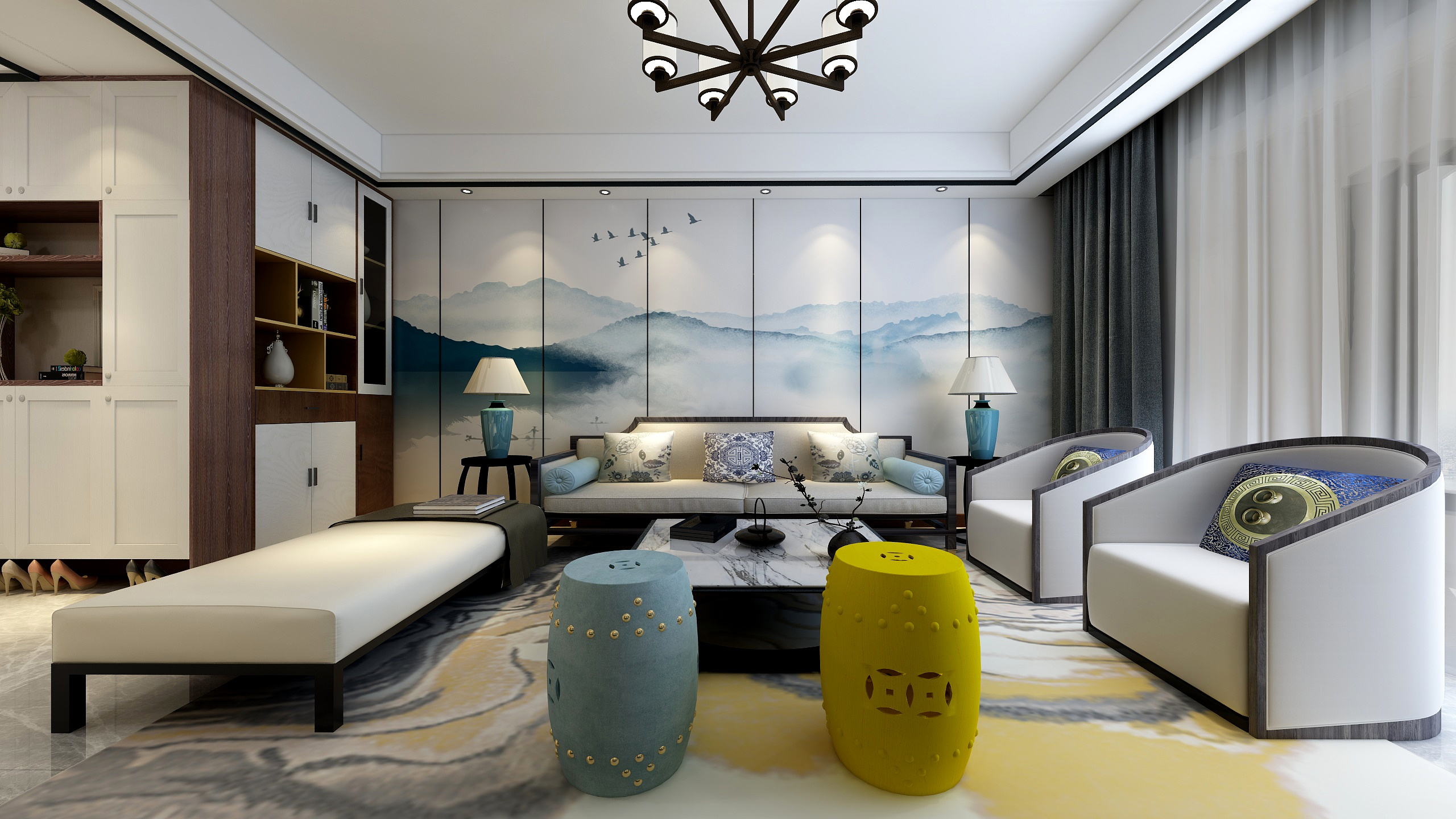 城市人家-绿地新城-新中式风格